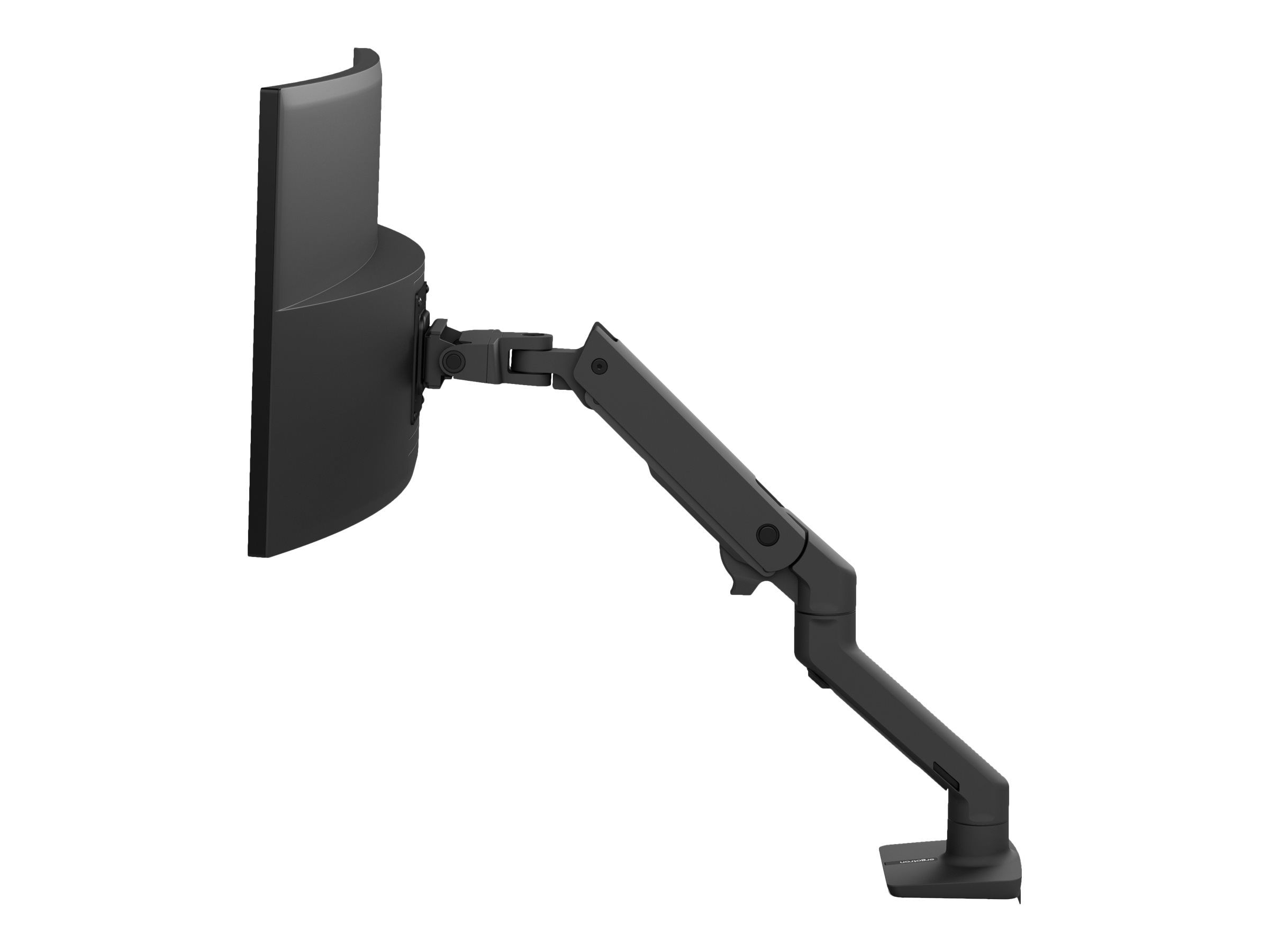 Ergotron HX - Befestigungskit (Gelenkarm, Spannbefestigung für Tisch, Verlängerungsarm, Tischplattenbohrung, Pivot) - Konstante Krafttechnologie - für LCD-Display / Curved LCD-Display - mattschwarz - Bildschirmgröße: 124.5 cm (up to 49")