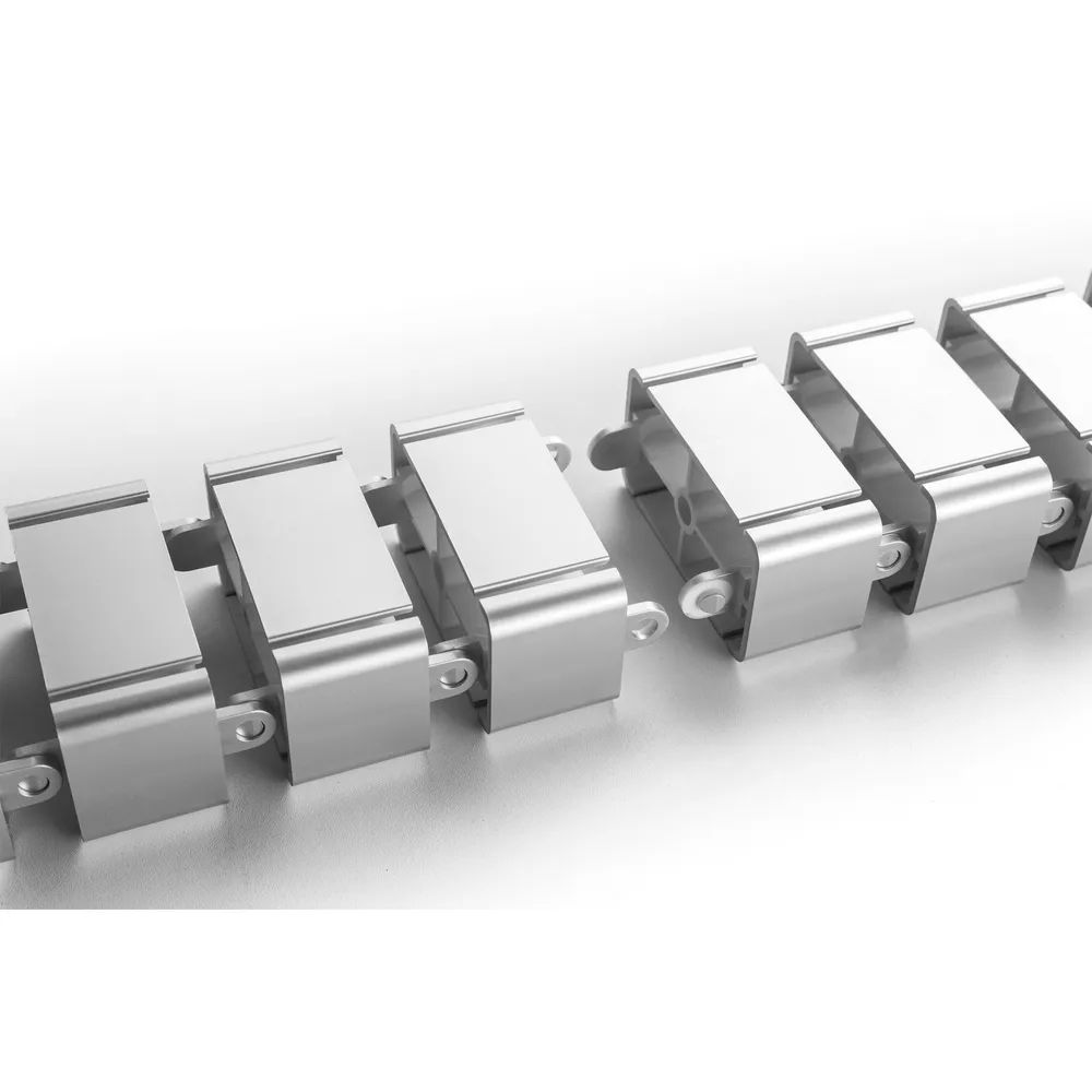 InLine Kabelkanal flexibel für höhenverstellbare Tische - 4 Kammern - grau