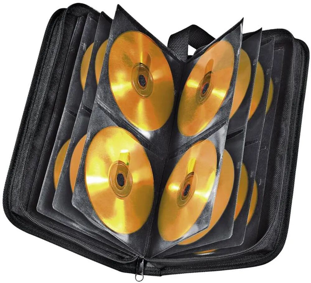 Hama CD-/DVD-/Blu-ray-Tasche 104, Schwarz
