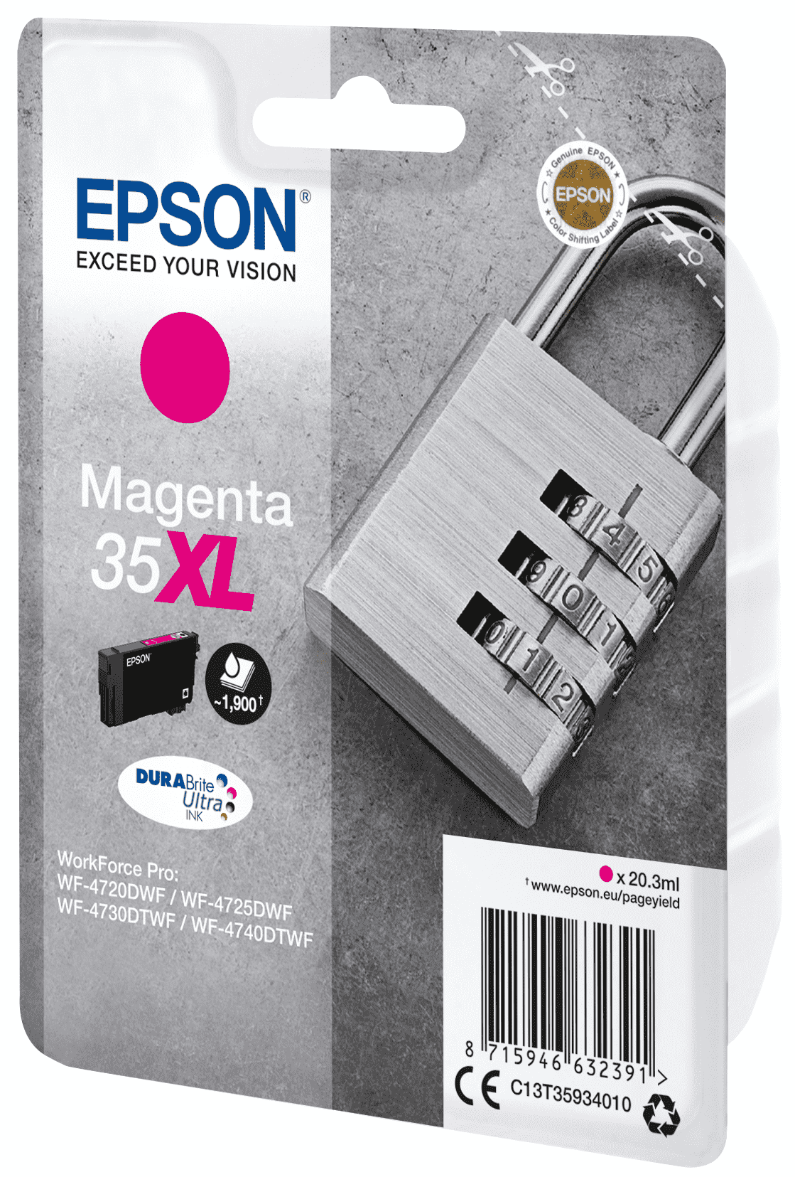 Epson 35 Tinte Vorhängeschloss Sinlge, XL, magenta