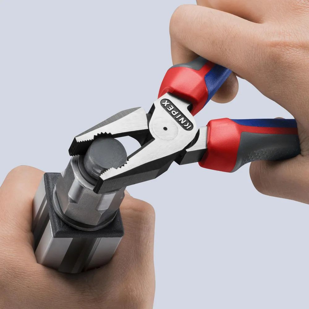 KNIPEX Kraft-Kombizange mit Comfort-Griffen schwarz atramentiert 180 mm
