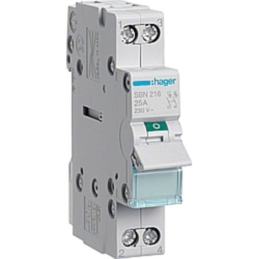 Hager AUSSCHALTER 2POL. 16A / HAGER SBN 216 SBN216