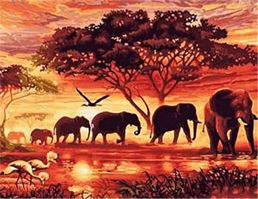 Pracht Creatives Hobby GmbH Diamond Painting Elefanten in der Savann