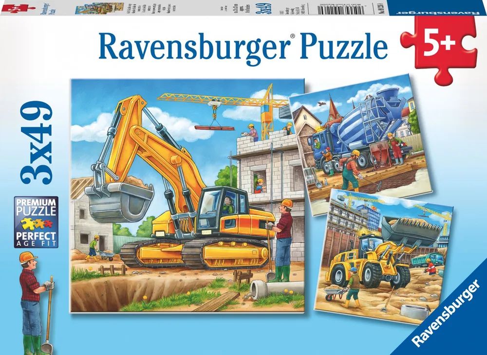 Ravensburger Verlag GmbH Pz. Große Baufahrzeuge 3x49T