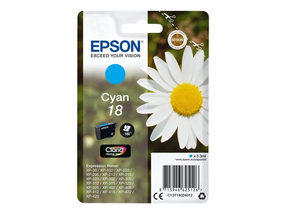 Epson 18 - 3.3 ml - Cyan - original - Blister