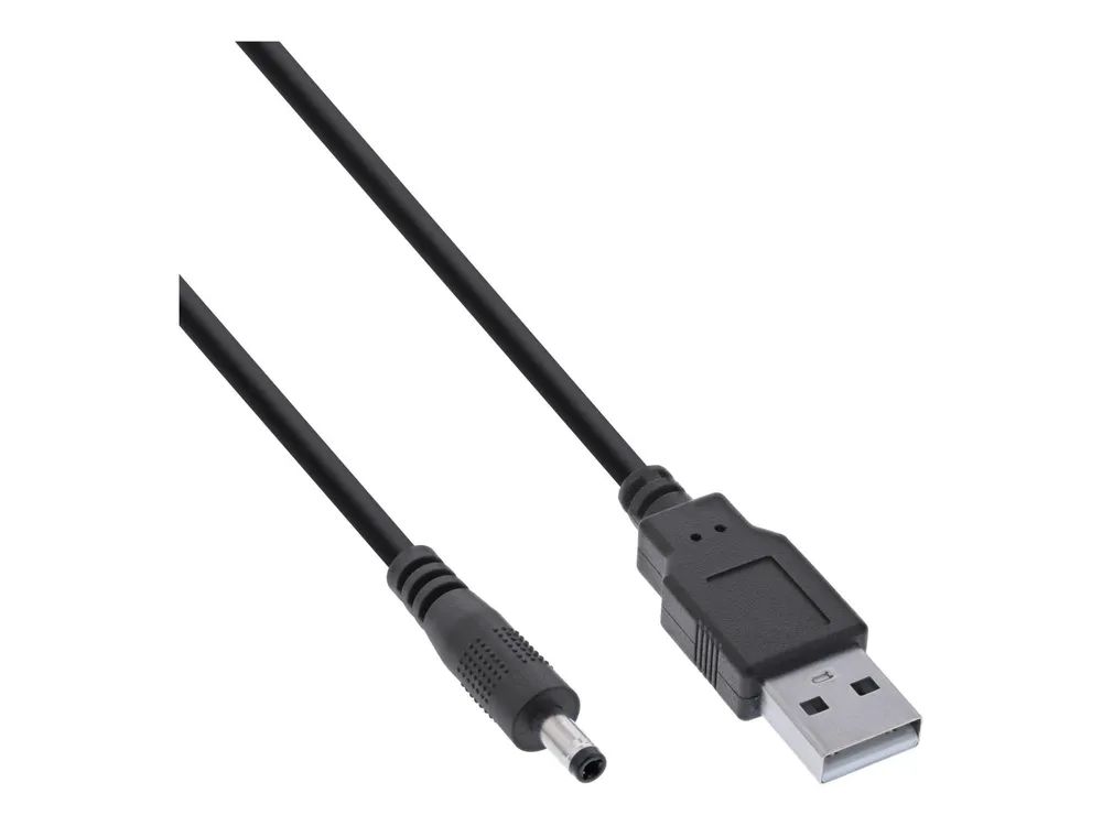 InLine USB DC Stromadapterkabel - USB A Stecker zu DC 4,0x1,70mm Hohlstecker