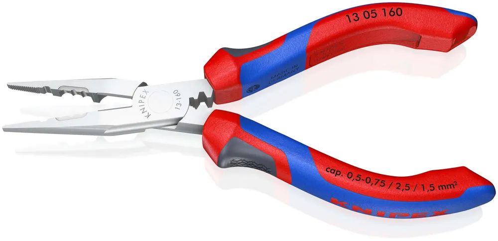 KNIPEX Verdrahtungszange gummierter Griff verchromt 160 mm