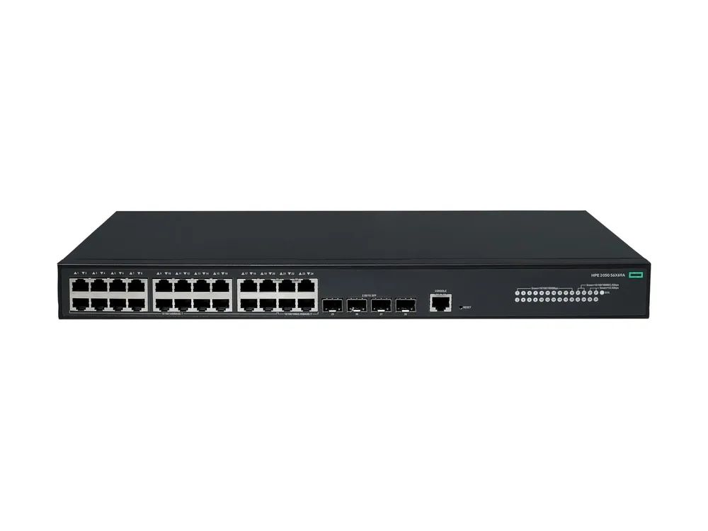 HPE Networking Comware 5050EI 20p 10/100/1000BASE-T 4P Smart Rate 1/2.5GbE 4p SFP 1G/2.5G AC Switch - Switch - L3 - managed - 20 x 10/100/1000Base-T + 4 x 1/2.5GBase-X + 4 x 1/2.5 Gigabit SFP (uplink / stacking)