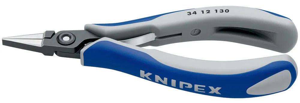 KNIPEX Präzisions-Elektronik-Greifzange mit Mehrkomponenten-Hüllen brüniert 130 mm