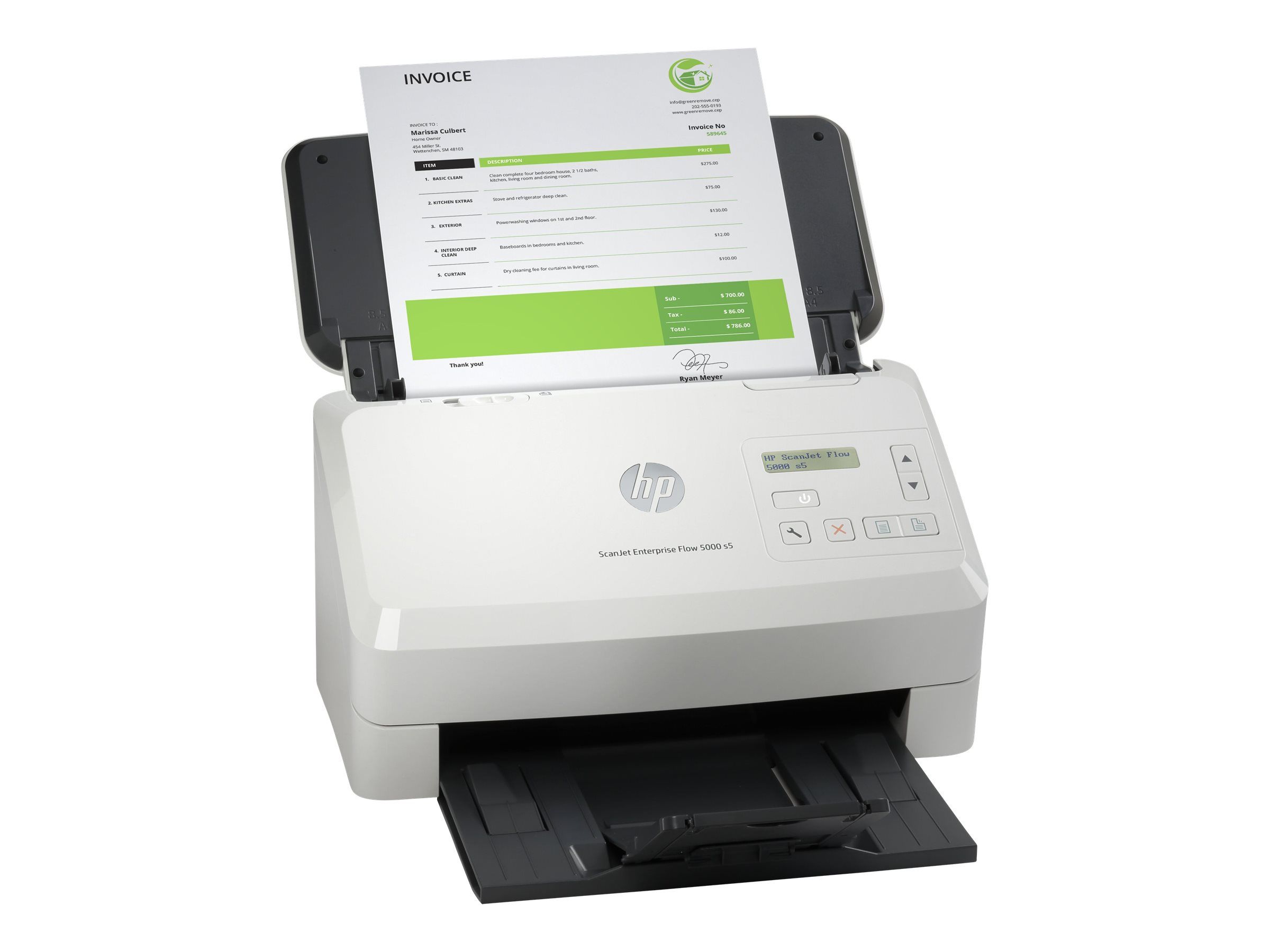 HP ScanJet Enterprise Flow 5000 s5 - Dokumentenscanner - CMOS / CIS - Duplex - 216 x 3100 mm - 600 dpi x 600 dpi - bis zu 65 Seiten/Min. (einfarbig)