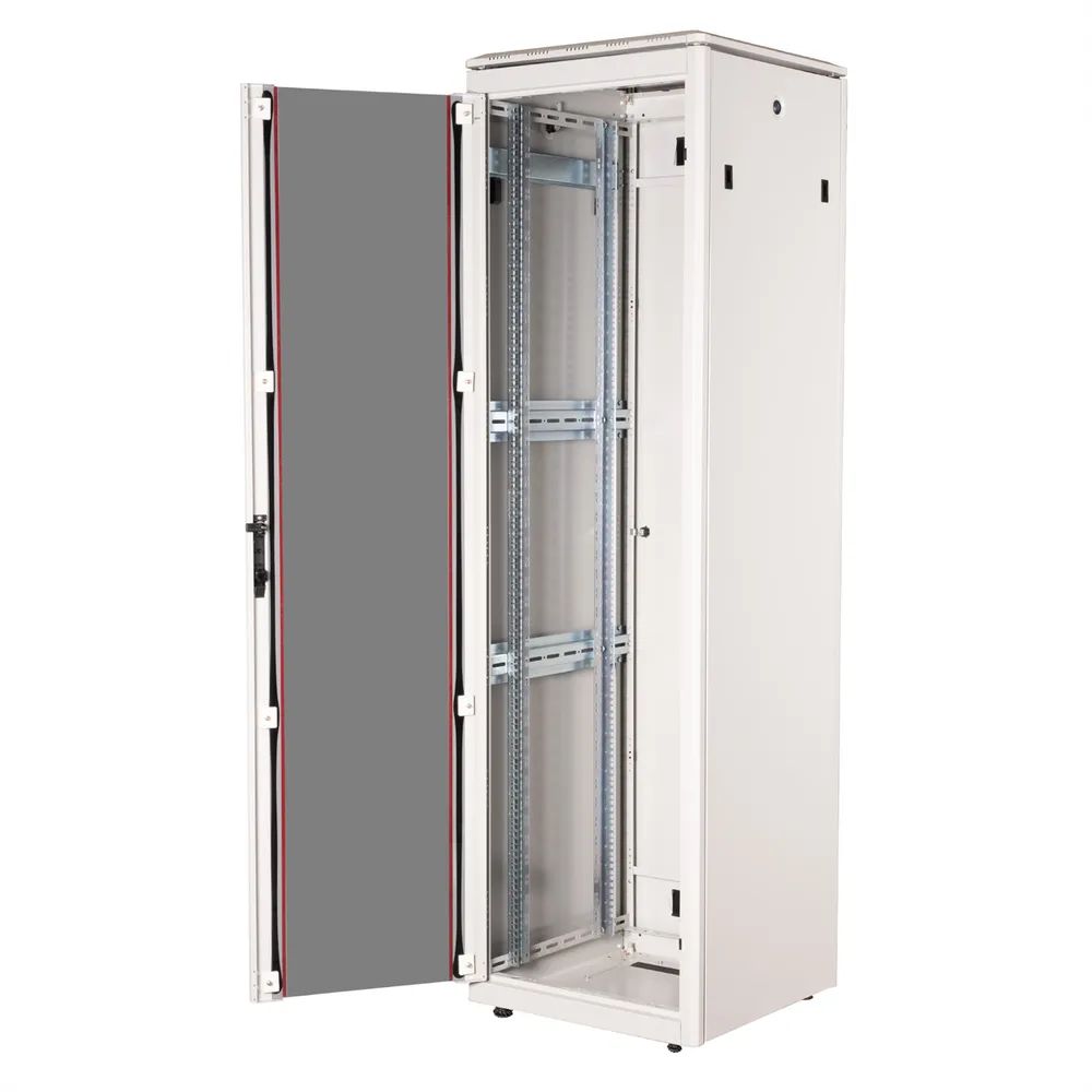 ROLINE 19-Zoll Netzwerkschrank Pro 42 HE, 600x600 BxT Glastür grau