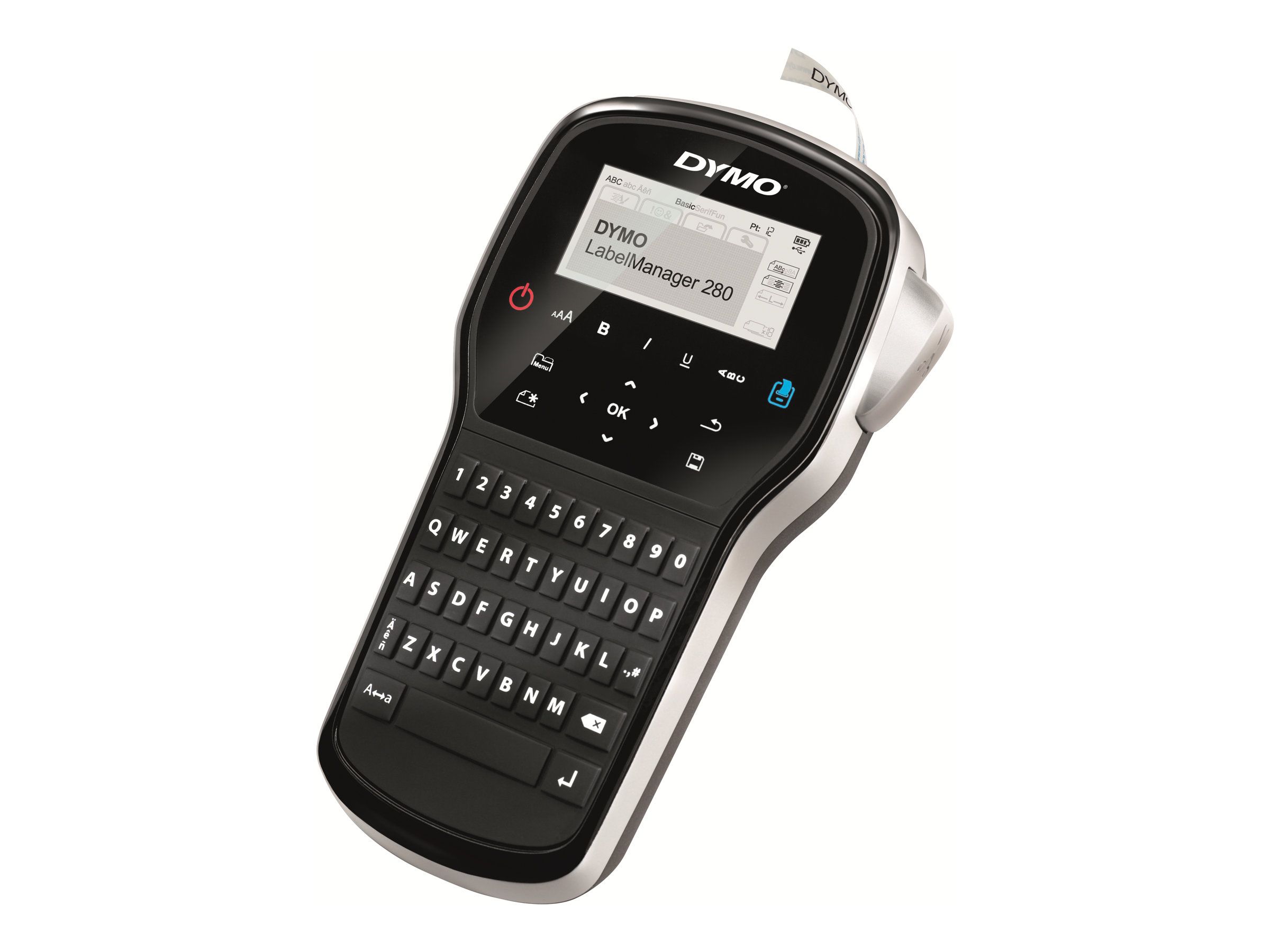 Dymo LabelMANAGER 280 - Beschriftungsgerät - s/w - Thermotransfer - Rolle (1,2 cm)