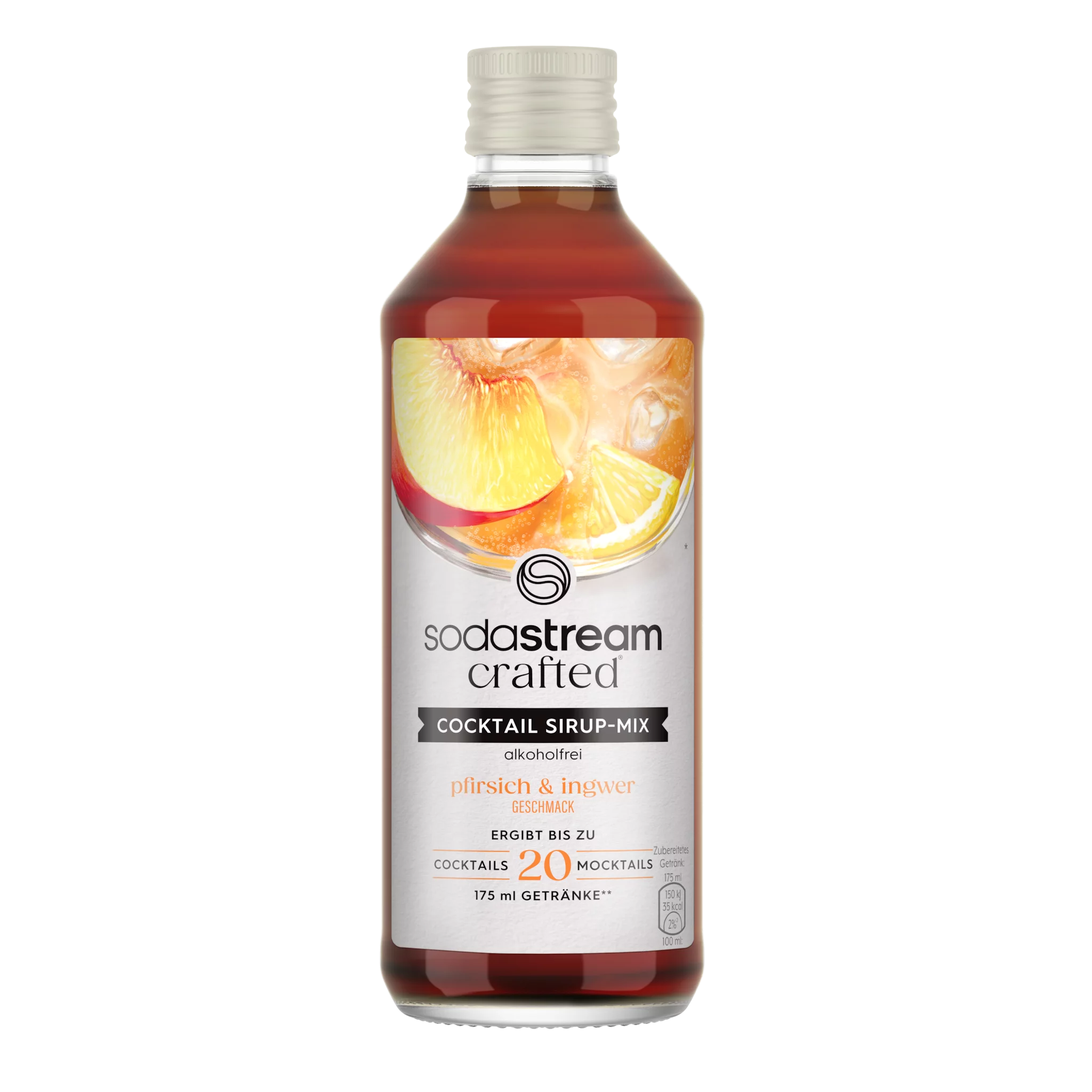 SodaStream Crafted Sirup-Mix Weißer Pfirsich Ingwer 330ml