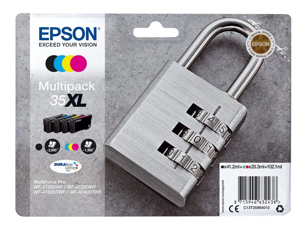 Epson 35XL Multipack - 4er-Pack - XL - Schwarz