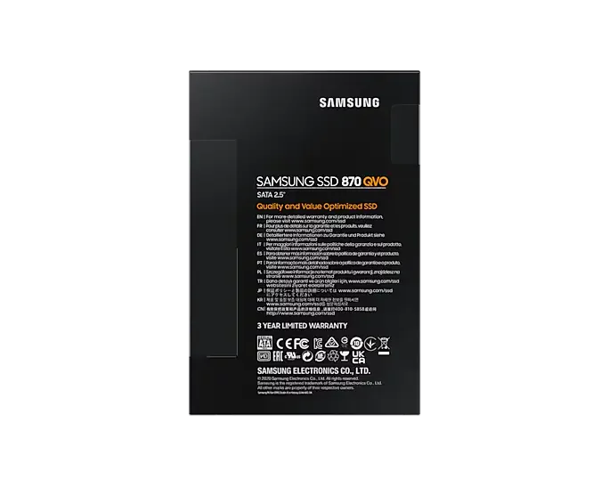 Samsung 870 QVO MZ-77Q4T0BW - SSD - verschlüsselt - 4 TB - intern - 2.5" (6.4 cm)
