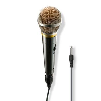 Hama Dynamisches Mikrofon "Vocal Pro", Kabel 6,35 mm, 3 m, Ein/Aus-Schalter