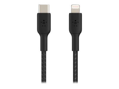 Belkin BoostCharge - Lightning-Kabel - 24 pin USB-C männlich zu Lightning männlich - 2 m - Schwarz - USB-Stromversorgung (18 W)