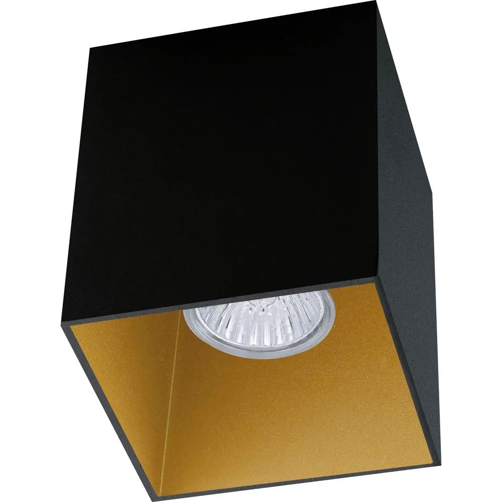 EGLO Deckenleuchte Polasso eckig GU10, schwarz/gold