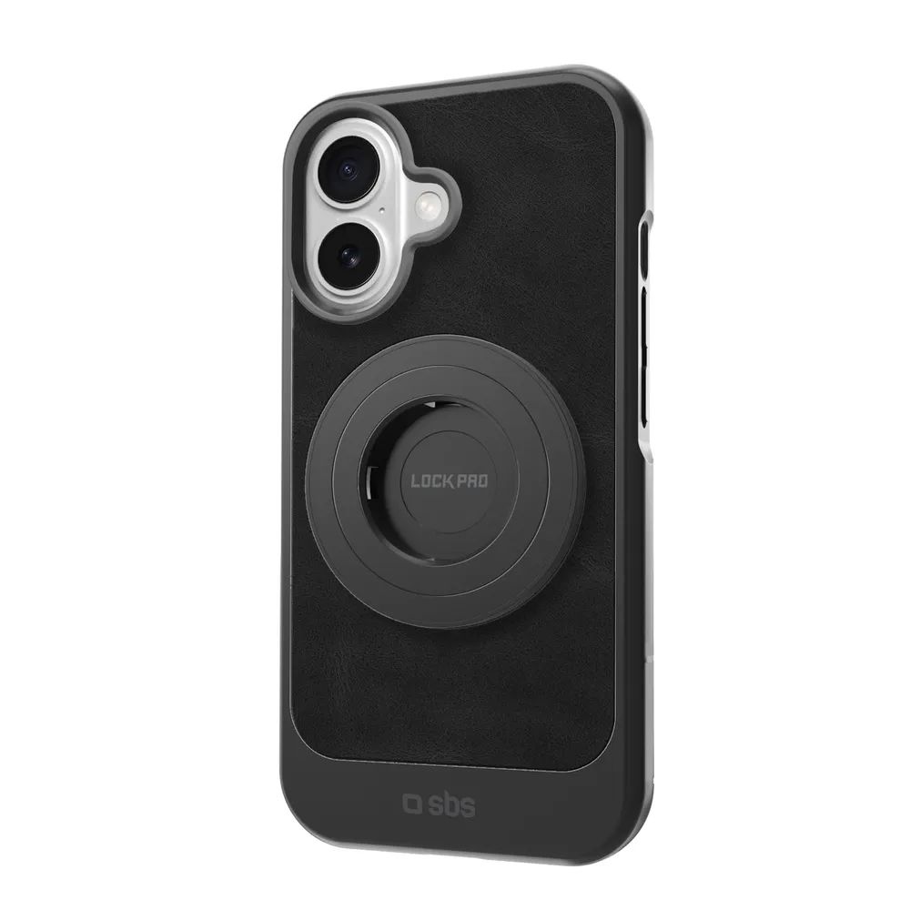 SBS LOCK PRO Cover mit Schließsystem für iPhone 16, schwarz