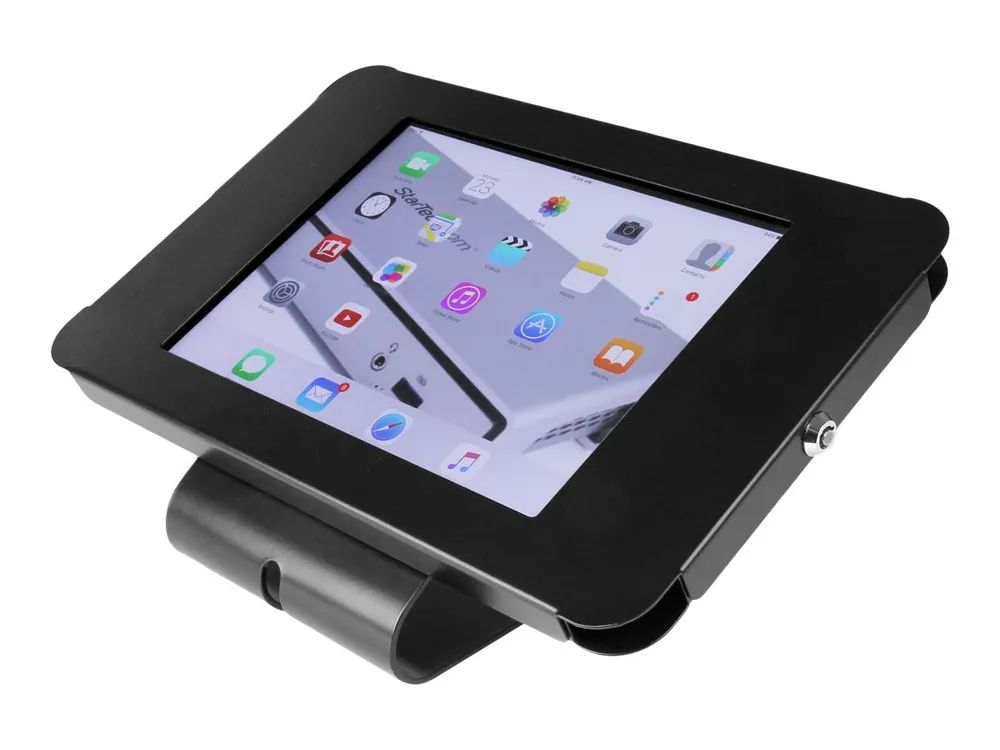 StarTech.com Abschließbarer Tablet Ständer für iPad - Tablet Gehäuse Tisch oder Wand montierbar - Unterstützt 9,7" iPad - Aufstellung (Montageklammer, Kissen, Frontplatte, Rückplatte)
