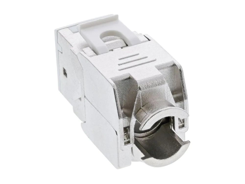 InLine Keystone RJ45 Buchse - geschirmt - Cat.6A - weiß 8er Pack