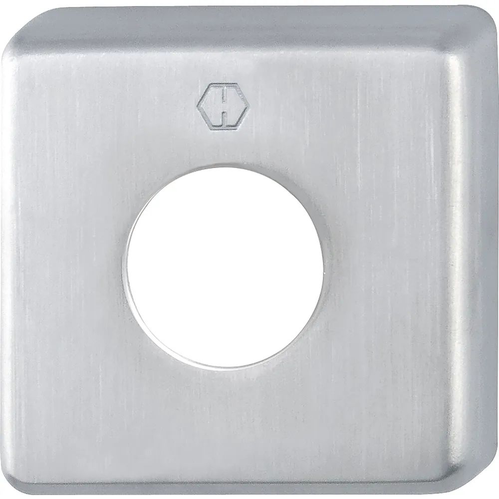 HOPPE Griff-Abdeckrosette eckig, Edelstahl matt