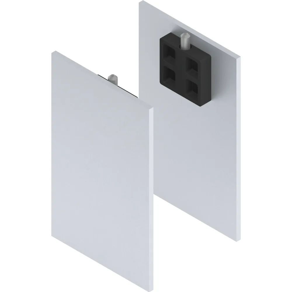 SOLIDO 100/HELM Abdeckkappen-Set Technikblende Abstandsprofil 15 silber eloxiert