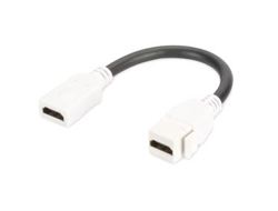 DIGITUS HDMI 2.0 Keystone Modul mit 12 cm Zuleitung (Buchse/Buchse)