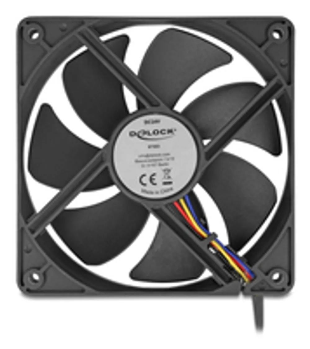 Delock Gehäuselüfter - axial - 120 mm - Schwarz