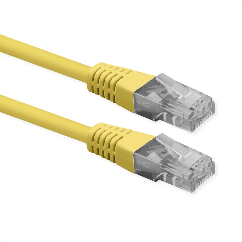 ROLINE Patchkabel Cat.6 (Class E), UTP, PoE, gelb, 0,5 m