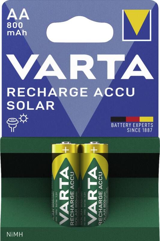 Varta Recharge ACCU Solar AA 800mAh 2er Blister