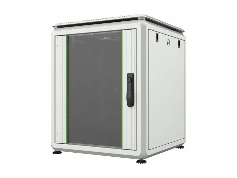 Lanview by Logon - Schrank Netzwerkschrank - 600 x 600 mm, data line - freistehend - weiß, RAL 7035 - 12U - 48.3 cm (19")