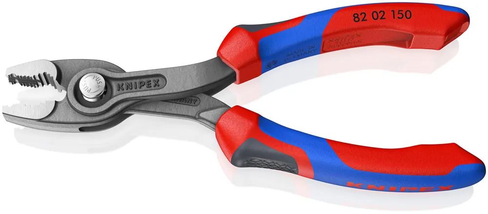 KNIPEX TwinGrip Front- und Seitengreifzange mit Comfort-Griffen grau atramentiert 150 mm