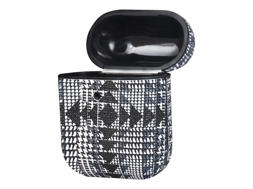 TerraTec Air Box - Tasche für Kopfhöhrer - Polycarbonat - Tartan Gray - für Apple AirPods (1. Generation, 2. Generation)