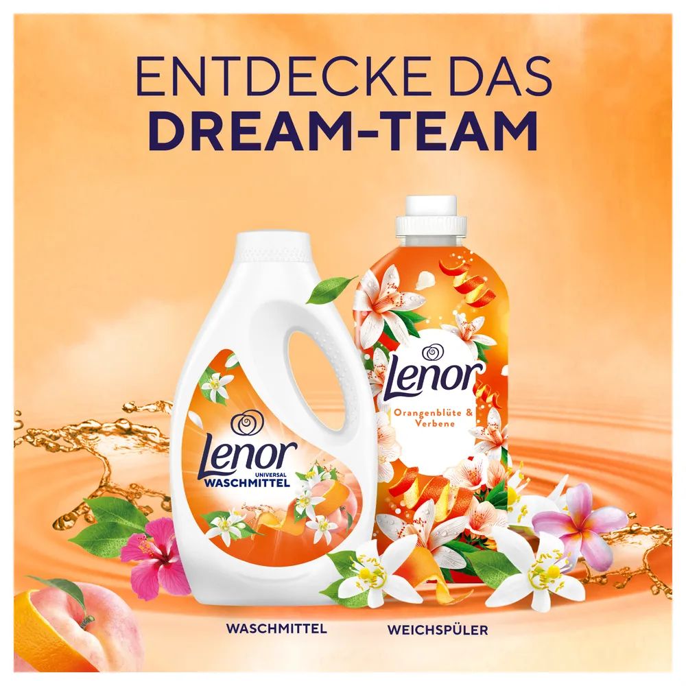 Lenor WM Flüssig Orangenblüte & Pfirsich 0.90L