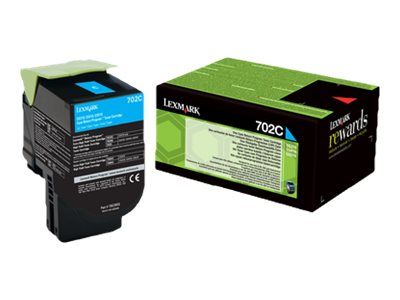 Lexmark 702C - Cyan - original - Tonerpatrone LCCP, LRP