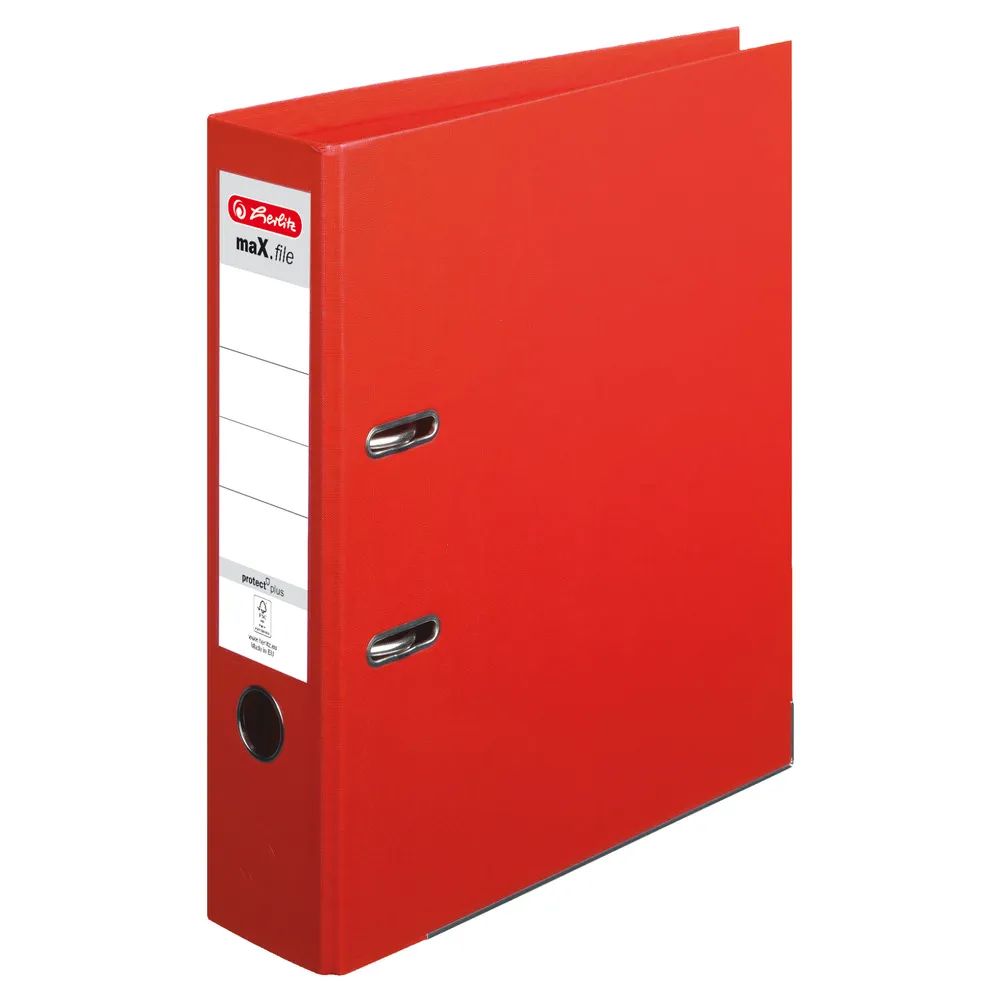 herlitz Ordner maX.file protect plus A4 8cm rot