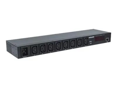 Intellinet 19" Intelligent 8-Port PDU, 19" Rackmountable C13 Intelligent Power Distribution Unit; Monitors Power, Temperature and Humidity - Stromverteilungseinheit (Rack - einbaufähig)