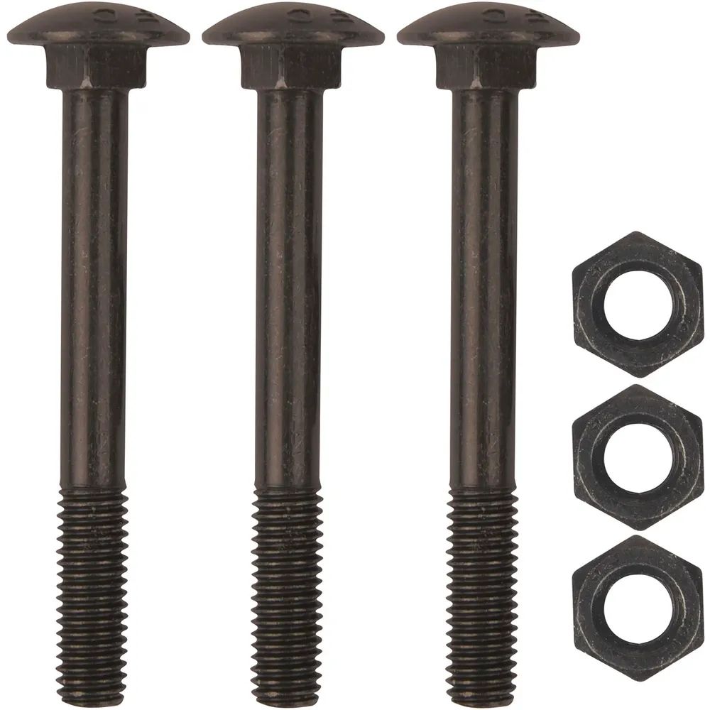Sonneck Schraubenset für Langband einseitig 400mm, Schwalbenschwanz, schwarz verzinkt