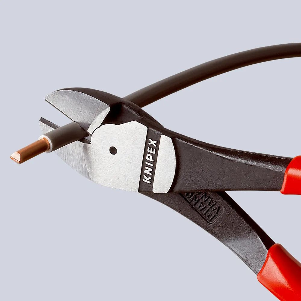 KNIPEX Kraft-Seitenschneider mit Mehrkomponenten-Hüllen verchromt 140 mm