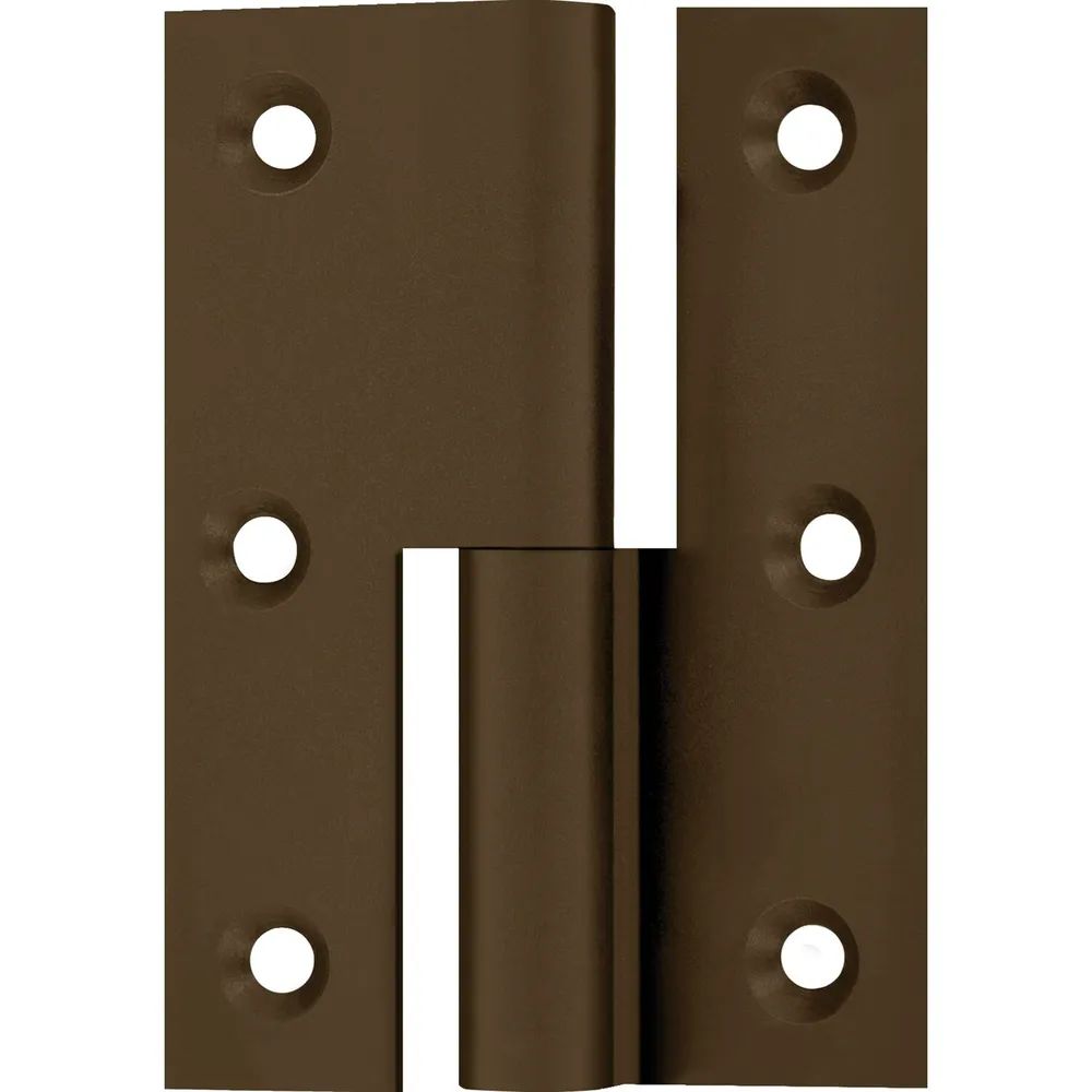 Schumacher Friedhelm OHG Metallverarbeitung Möbelband Kröpfung B, Zylinderkopf links, 50x40 mm, Messing brüniert