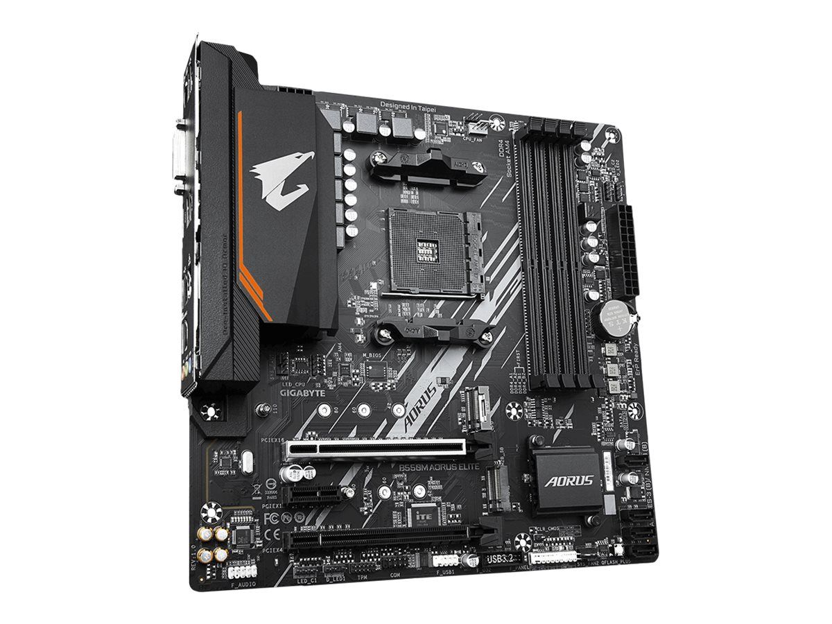Gigabyte B550M AORUS ELITE - 1.0 - Motherboard - micro ATX - Socket AM4 - AMD B550 Chipsatz - USB 3.2 Gen 1 - Gigabit LAN - Onboard-Grafik (CPU erforderlich)