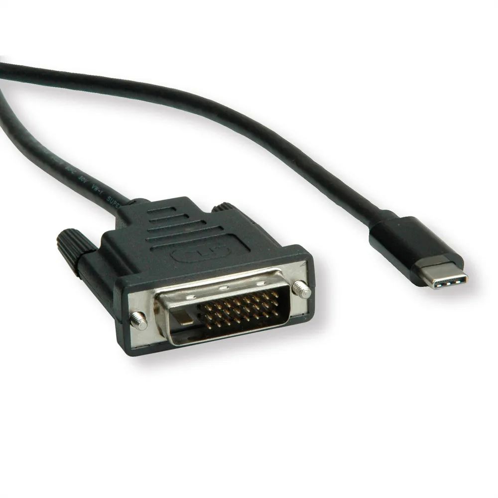 ROLINE USB Typ C - DVI Adapterkabel, ST/ST, 2 m