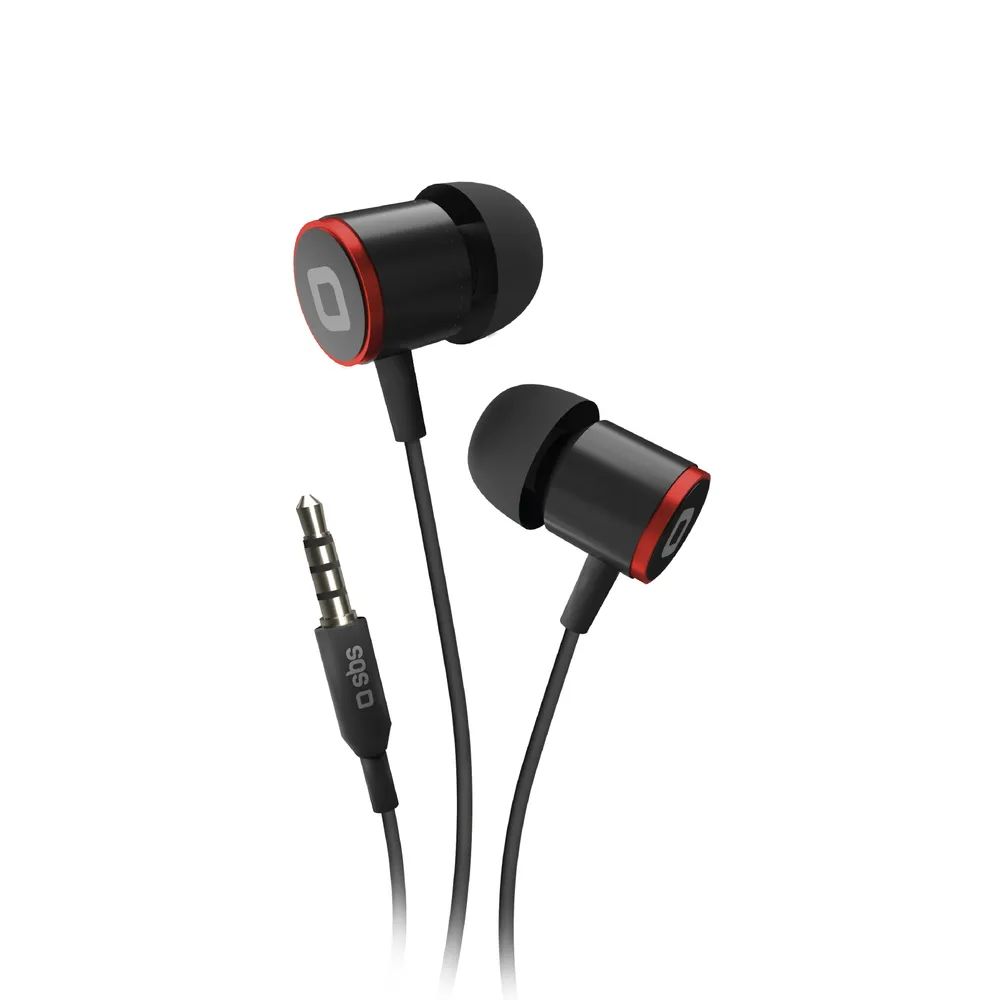 SBS STUDIO MIX 40 Stereo In-Ear Headset, elegantes Metallfinish, mit Klinkenkabel