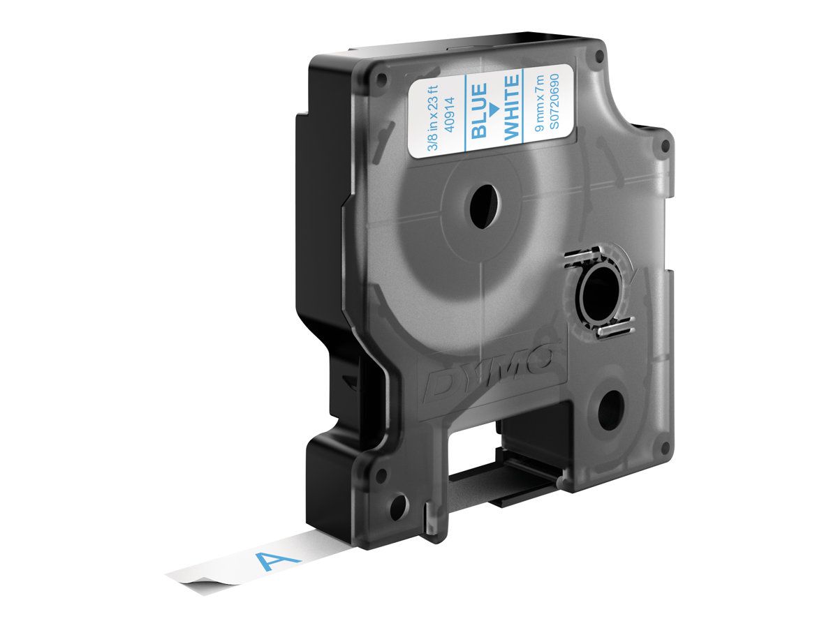 Dymo D1 - Selbstklebend - blau auf weiß - Rolle (0,9 cm x 7 m)