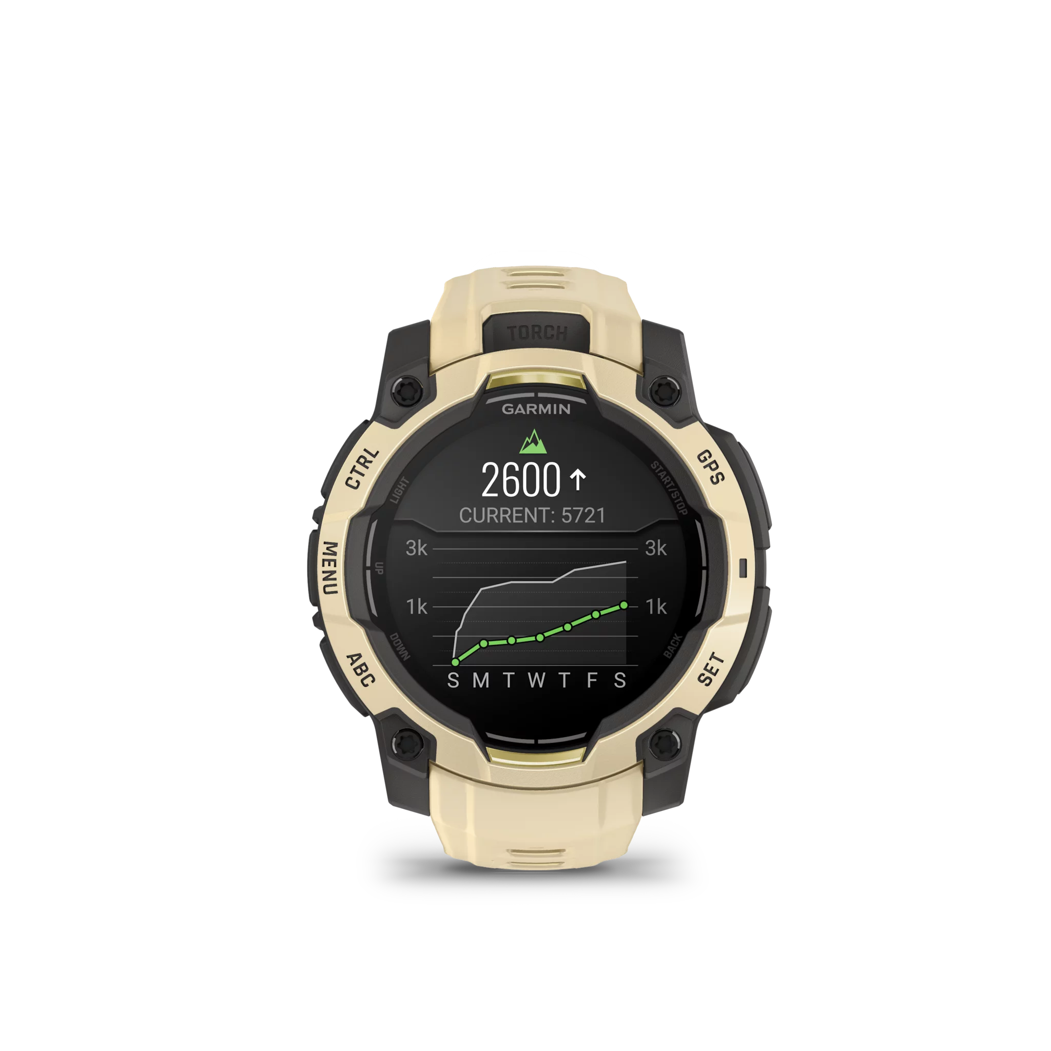 Garmin Instinct 3 AMOLED, 45mm Grau/Citrine mit Silikon-Wechselarmband, 22mm