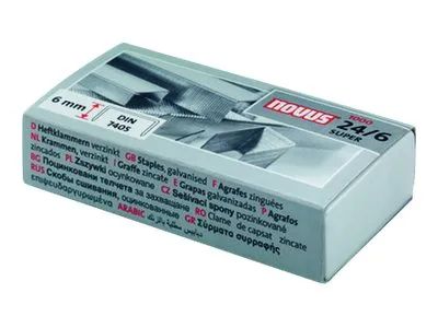Novus Dahle Novus SUPER - Heftklammern - 24/6 - 6 mm - Stahldraht