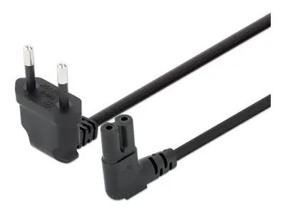 Manhattan Stromkabel C7 auf EU CCE7/16 90 Grad gewinkelt - Strom/Netzteil