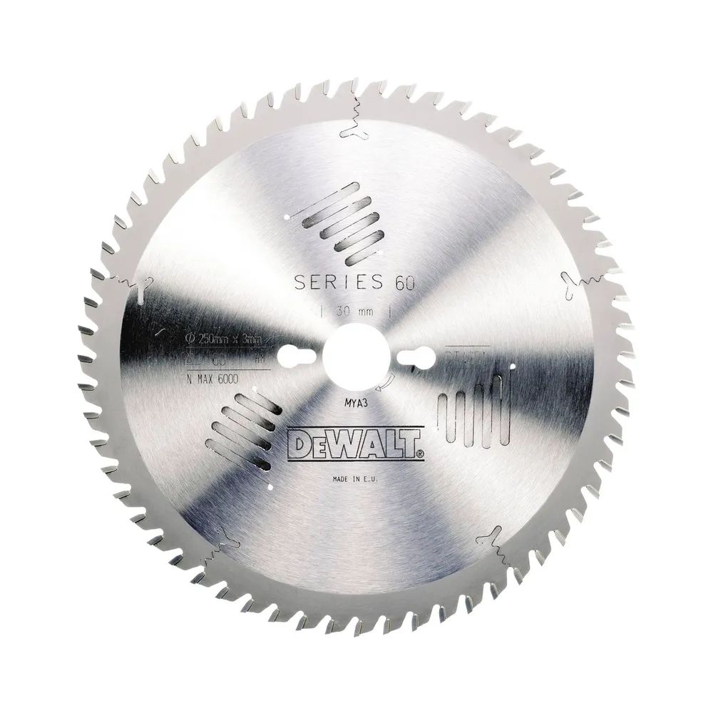 DEWALT Kreissägeblatt HW ø 250x3,0x30 mm Z60 Wechselzahn (WZ) positiv