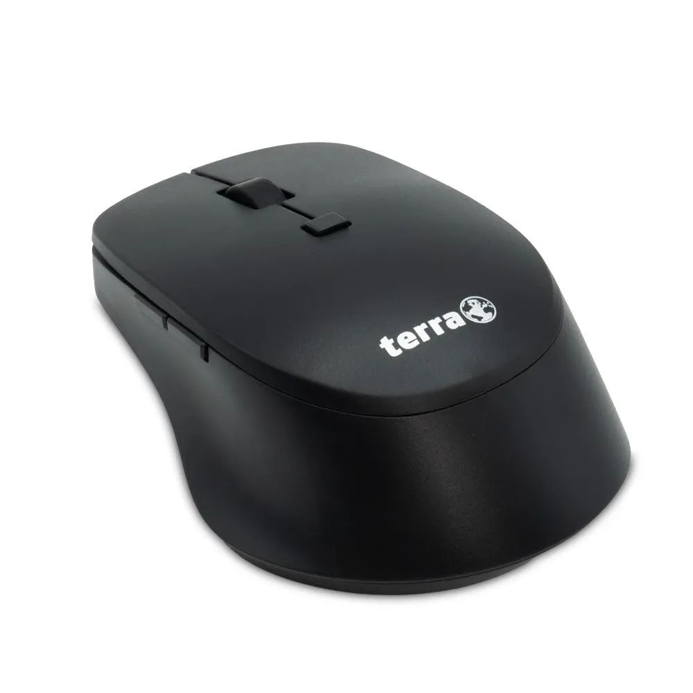 TERRA Mouse 4000 Wireless Silent USB black Maus für Rechtshänder - Maus - 2.400 dpi